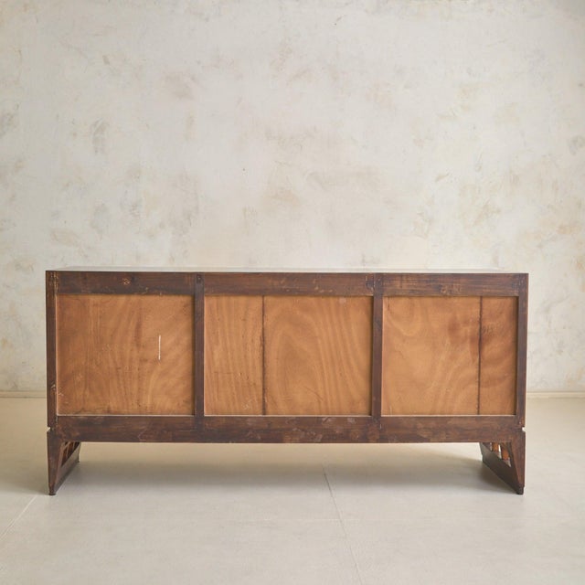 French Rosewood Sideboard with Brass Hardware, 1940s For Sale In Chicago - Image 6 of 11