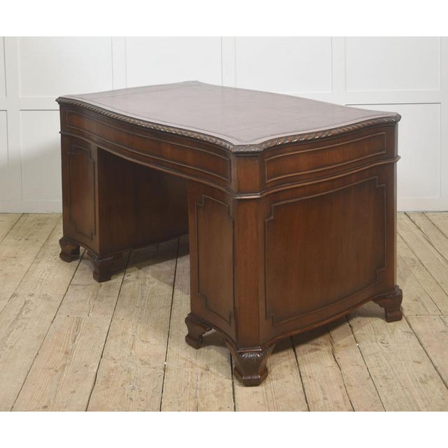 Mahogany Twin-Pedestal Desk, 1890s For Sale - Image 11 of 14