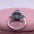 6Ct Blue Zircon Ring With Natural Diamond Accents: Solid 14k Gold, Oval 11x8mm, Size 6.75 For Sale - Image 9 of 9