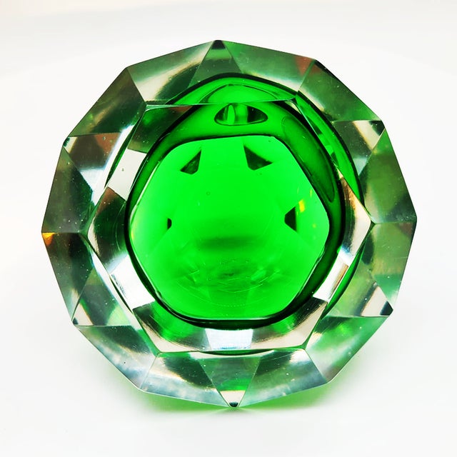 Green Ashtray in Murano Glass attributed to Flavio Poli for Seguso, Italy, 1960s For Sale - Image 6 of 8