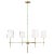 Transitional Thomas O'Brien By Visual Comfort Studio Baker 4-Light Large Chandelier in Satin Brass For Sale - Image 3 of 3