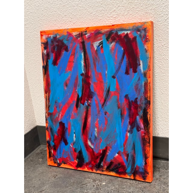 Abstract John Fooks Abstract Acrylic on Canvas Painting For Sale - Image 3 of 12