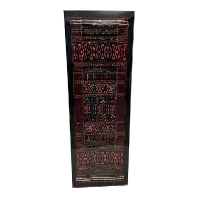 Monumental Framed in Lucite Antique Textile From Afganistan For Sale