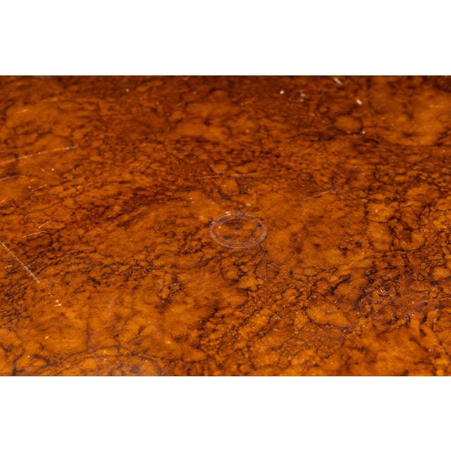 1930s Art Deco Burled Walnut Credenza With Brass Hardware For Sale - Image 15 of 18