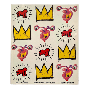 Keith Haring-Jean Michel Basquiat-Kenny Scharf " in Your Face " Vintage 1997 1st Edition Lithograph Print Pop Art Exhibition Book