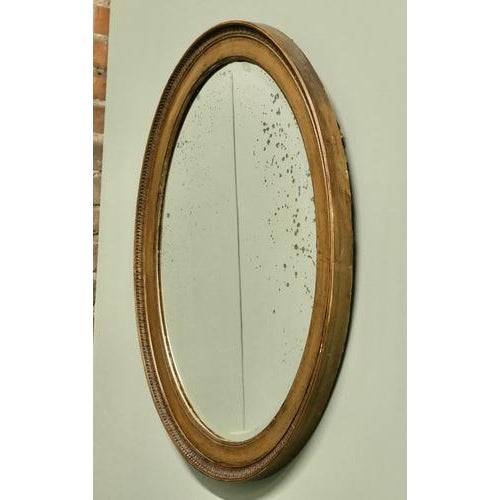 Large Oval Gilt Wall Mirror For Sale - Image 5 of 7