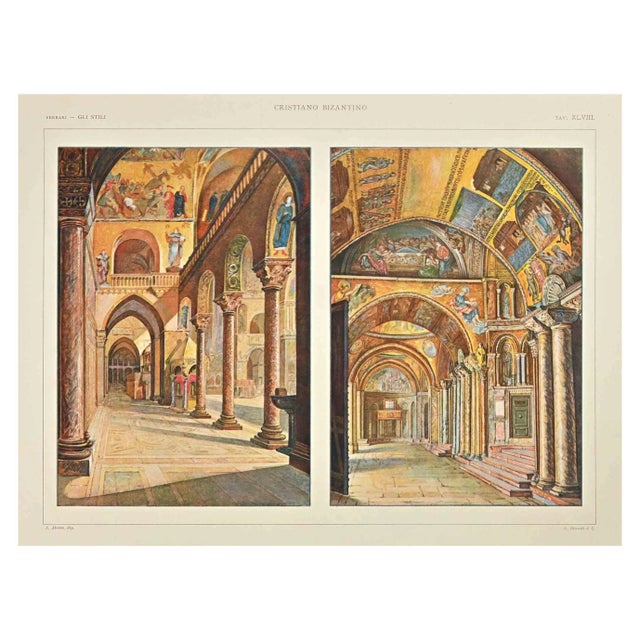 A. Alessio, Christian Byzantine Decorative Style, Chromolithograph For Sale