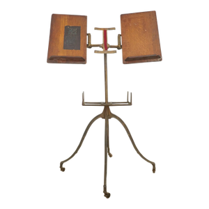Antique Victorian Cast Iron & Oak Dictionary Stand