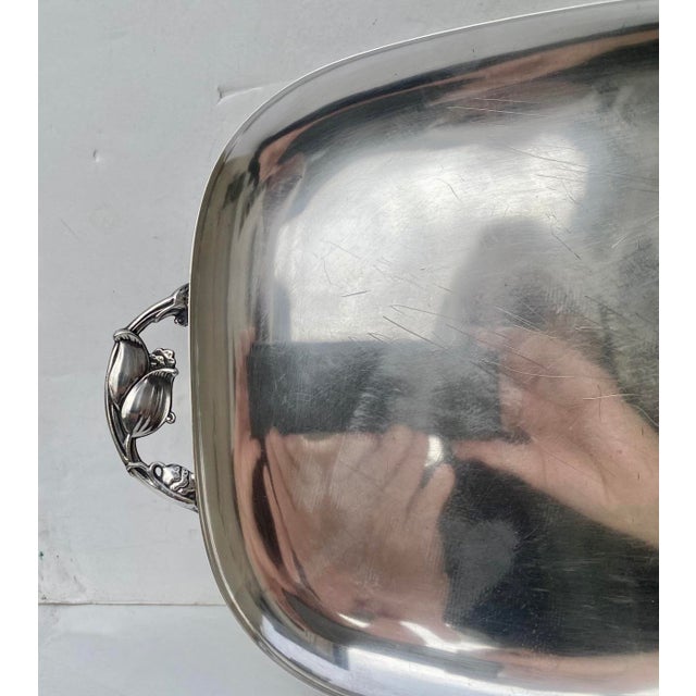 Danish Modern SilverPlate Serving Tray For Sale In New York - Image 6 of 8