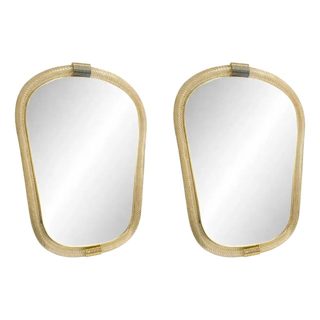 Murano Glass Wall Mirrors by Simoeng, Set of 2 For Sale