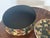 Antique oval paperbox with tapestry design decorated with sea shells.