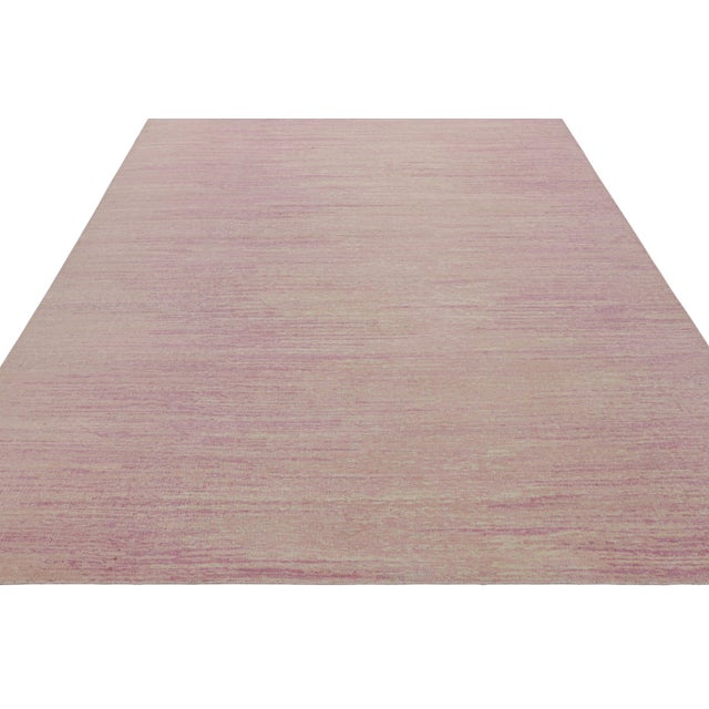 2010s Rug & Kilim’s Textural Rug in Pink and Beige Striae For Sale - Image 5 of 7