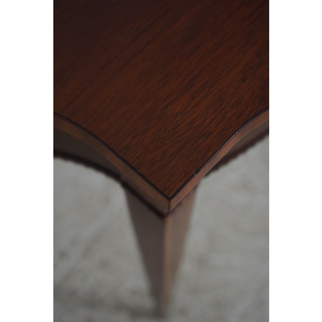 1990s Councill Craftsmen Inlaid Mahogany Console Table For Sale - Image 5 of 14