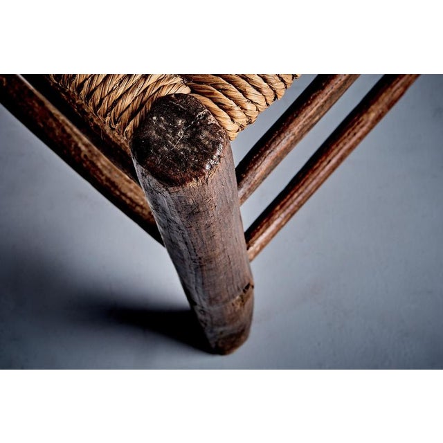 Charlotte Perriand Rustic Ladder-Back Chair with Straw Seat by Charlotte Perriand, France, 1900 For Sale - Image 4 of 11