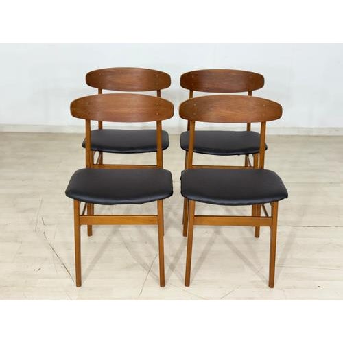 Vintage Danish Teak Chairs, Set of 4 For Sale - Image 3 of 12