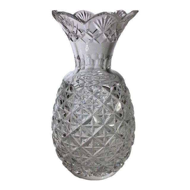 2000’s Waterford Crystal Hospitality Pineapple Vase For Sale
