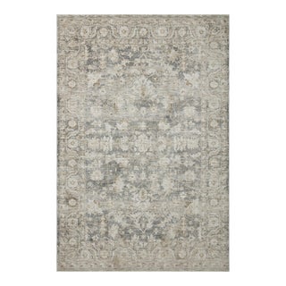 Amber Lewis x Loloi Honora Slate / Beige 9'-6" x 13' Area Rug For Sale