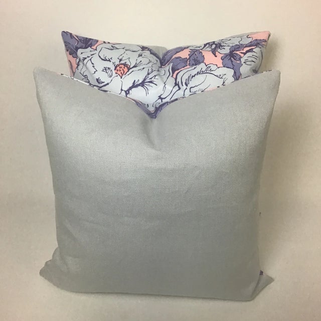 Chantilly Maximalist Chintz Pink and Blue by Kk Harris Pillows -A Pair For Sale In New York - Image 6 of 9