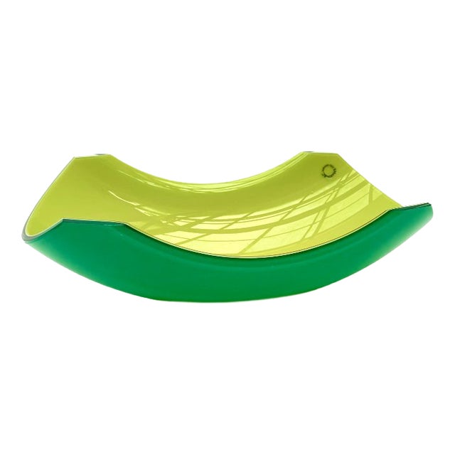 Yellow and Green Murano Glass Catchall by Vincenzo Nason, Italy, 1980s For Sale