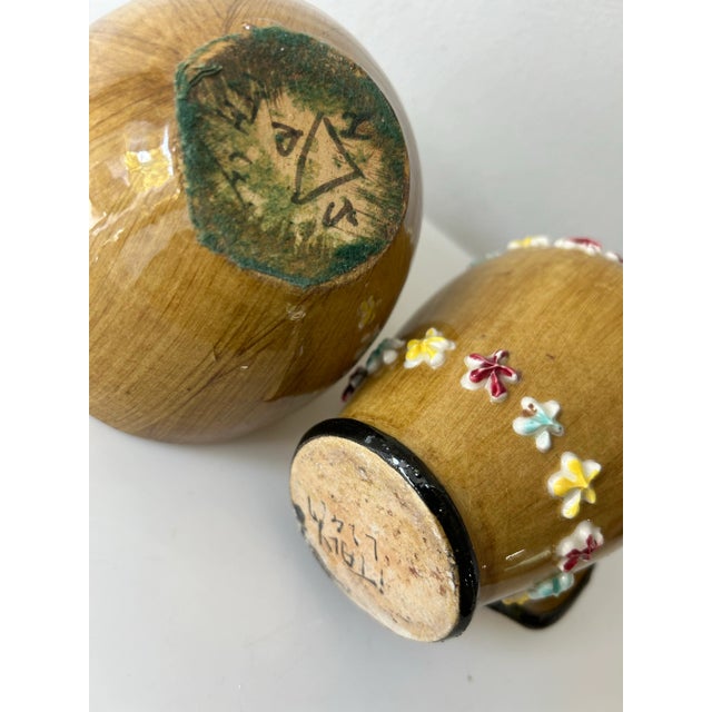 Vintage Italian Fratelli Fanciullacci Elbee Ceramic Creamer & Sugar For Sale In Miami - Image 6 of 10