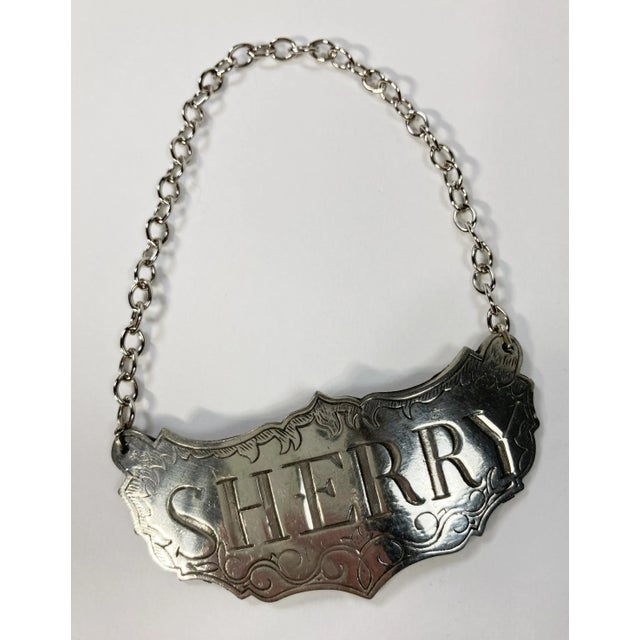 Metal Vintage Steiff Pewter Liquor Decanter Tags - Vodka, Bourbon, Brandy, Sherry For Sale - Image 7 of 8