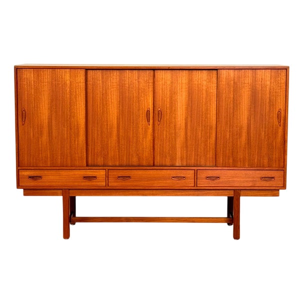 Danish Highboard in Teak by Clauson & Son for Silkeborg, 1950 For Sale