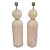 Pair of Modern Pink and Gold Murano Glass Lamps For Sale