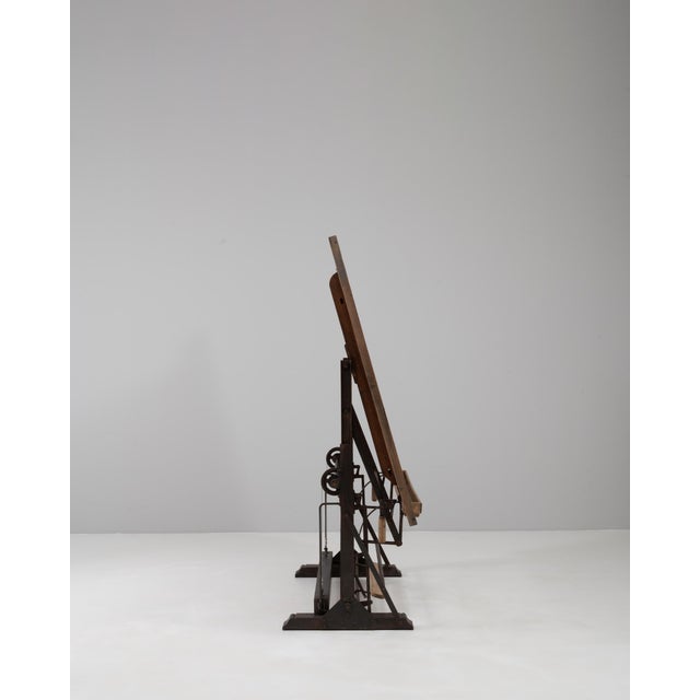 20th Century Belgian Industrial Drawing Table For Sale - Image 4 of 18