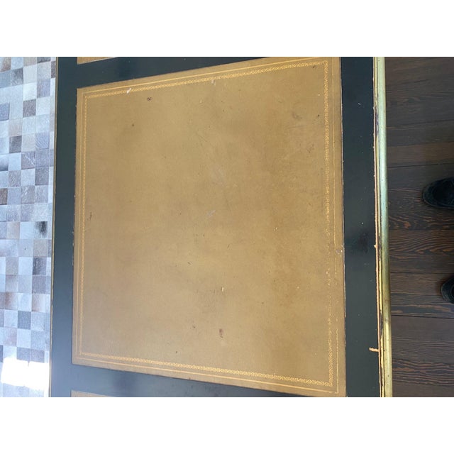 Late 20th Century Vintage Drexel Heritage French Louis XV Style Lacquered Writing Table Desk For Sale - Image 5 of 12