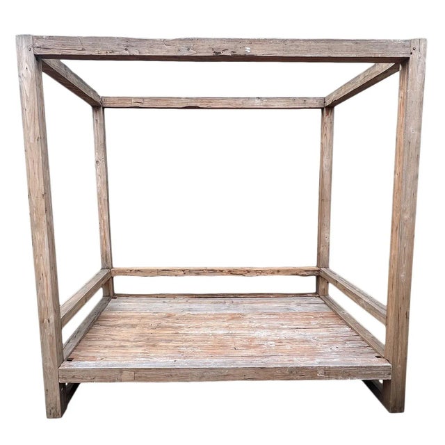 Early 21st Century Vintage Jaxon Teak Poster Daybed For Sale - Image 5 of 5