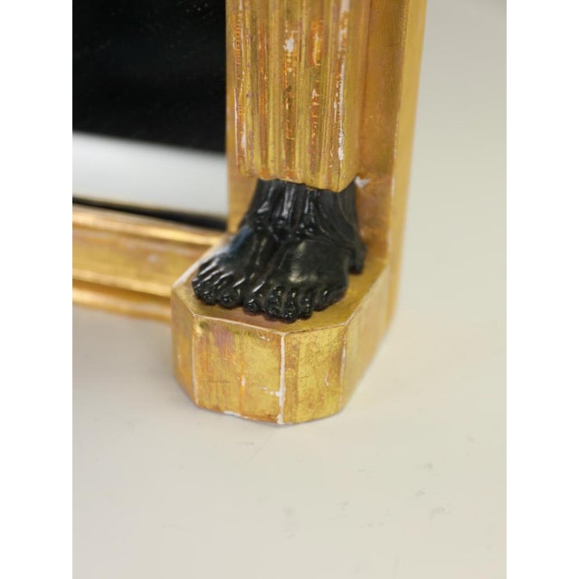 Regency Revival Egyptian Giltwood and Bronze Pier Mirror, 1930 For Sale - Image 13 of 18