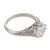 1930s Art Deco Gia 1.10 Carat Diamond Platinum Engagement Ring, Size 4.5 For Sale - Image 4 of 6
