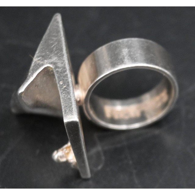 Metal Lapponia A Space Series Silver Ring by Bjorn Weckstrom For Sale - Image 7 of 10