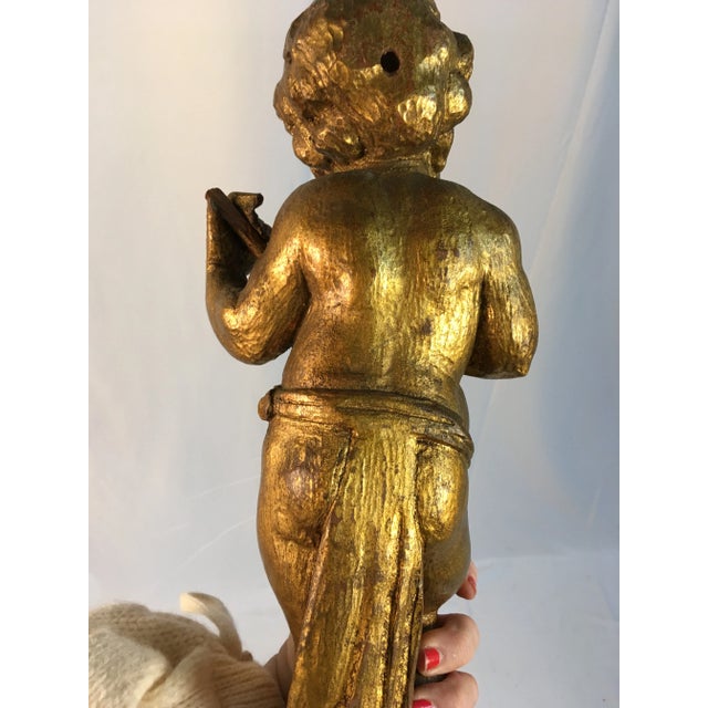 1950s Vintage Metallic Cherub Wall Hanging For Sale In Charleston - Image 6 of 9