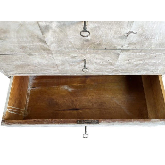 Antique Danish Biedermeier Bleached Maple Chest of Drawers, 1800s For Sale - Image 9 of 16