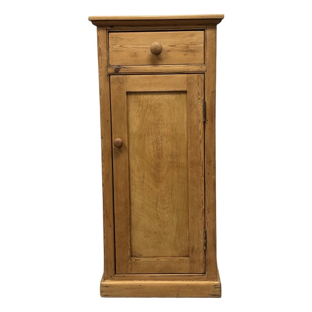 19th Century English Pine Cabinet Cupboard For Sale