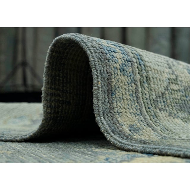 Textile Turkish Oushak Rug 3'10" x 13'10" #18131 For Sale - Image 7 of 8
