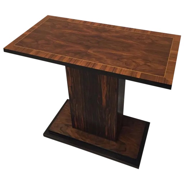 French Art Deco Macassar Ebony Accent Table For Sale