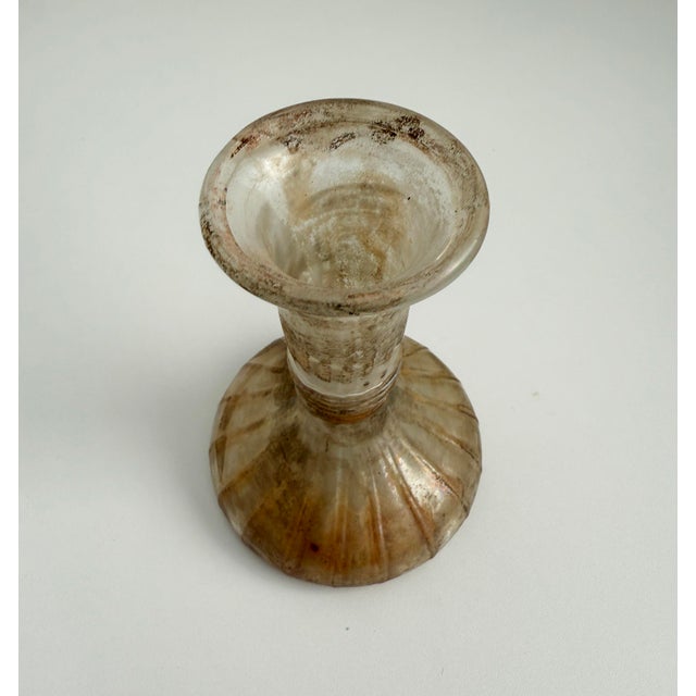Mid-20th-century Italian blown glass bottle vase, a modern interpretation of ancient Roman vessels known as sprinkler...