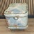 Mid-Century Modern Pastel Patterned Laundry Ottoman, 1950s For Sale - Image 3 of 13