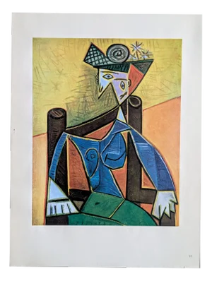 Pablo Picasso, Portrait, Color Offset Lithograph on Pur de Marais Fil Paper, 1943