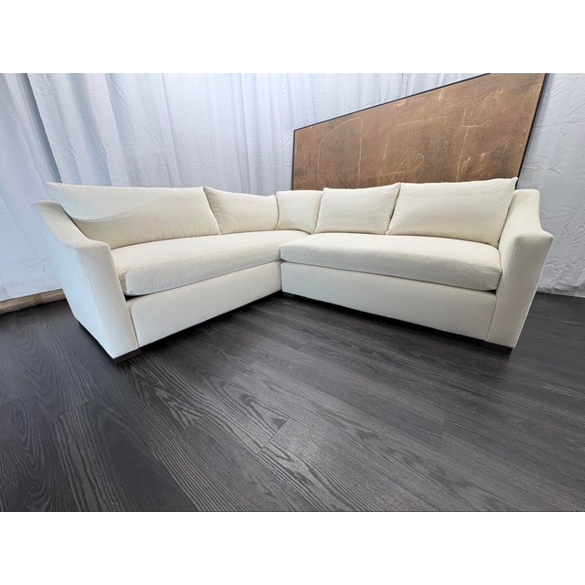 Restoration Hardware Rh Belgian Classic Slope Arm Left-Arm Bench-Cushion L-Sectional For Sale - Image 4 of 18