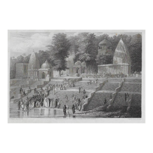 1844 Indian Suttee Ritual Engraving by Captain Grindlay