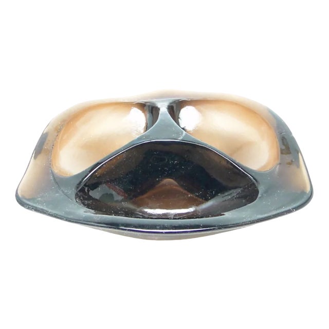 Art Deco Salt Cellar from Ząbkowice Glassworks, Poland, 1970s For Sale