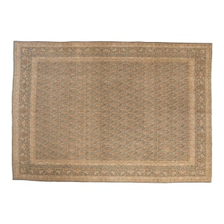 Vintage Distressed Meshed Carpet - 9'4" x 13'5" For Sale