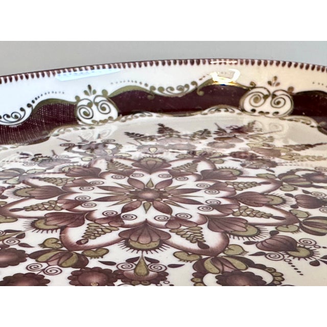 Enamel Tray with Screen-Printed Floral Decoration from Arta, Austria, 1960s For Sale - Image 4 of 11