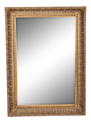 Giltwood Framed Beveled Hanging Wall Mirror