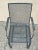 Vintage Industrial Modern Wrought Iron Metal Mesh Cantilever Patio Chairs - a Pair For Sale - Image 4 of 11