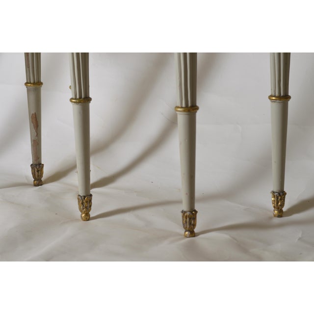 Carved and Painted Half-Moon Console Tables, Italy, 1940s, Set of 2 For Sale - Image 3 of 18