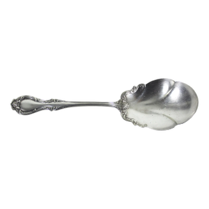 Large Antique 1896 R. Wallace Silver Plated Shell Casserole Spoon, Joan Serving Spoon, Hostess Server Silver Plated Plate